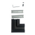 LNRX-ET-C022-L RECESSED MAGNETIC L JOINTED TRACKBAR CONNECTOR BLACK