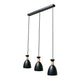 LNRX-P6004 3PC BLACK METAL LAMP SHADE WOOD MIDDLE L730*W170*H1000