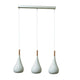 LNRX-P6011 3PC WHITE METAL LAMP SHADE WOOD TIP L720*W160*H1000